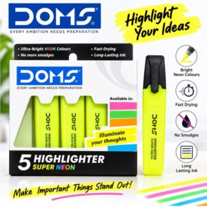 DOMS NEON YELLOW HIGHLIGHTER MRP RS 25 G2J2