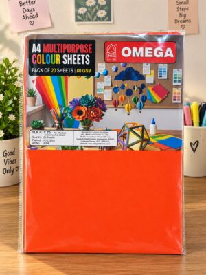 OMEGA A4 MULTICOLOR SHEET PKT MRP RS 70