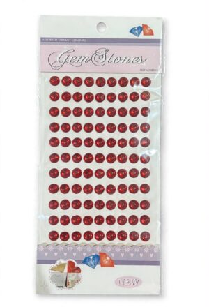 _RED CRYSTAL BINDI BIG SIZE MRP RS 50 (DOMS STAND)