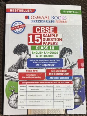 OSWAL BOOKS CBSE ENGLISH LANGUAGE 15 SAMPLE QUESTION PAPERS CLASS 10TH (2026-27)MRP RS 429