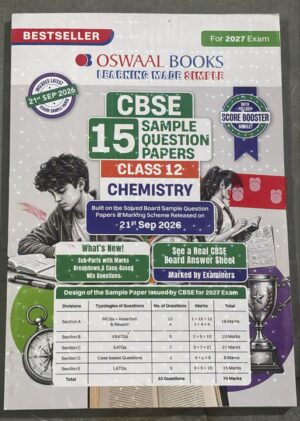 OSWAL CBSE CHEMISTRY 15 SAMPLE QUESTION PAPERS CLASS 12TH (2026-27)MRP RS 449