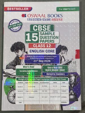 OSWAL CBSE ENGLISH CORE 15 SAMPLE QUESTION PAPERS CLASS 12TH (2026-27)MRP RS 449