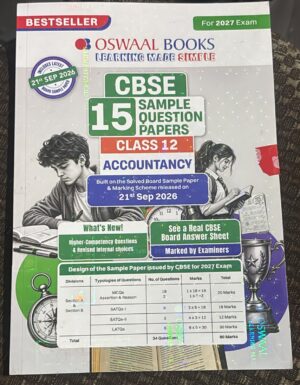 OSWAL CBSE ACCOUNTANCY 15 SAMPLE QUESTION PAPERS CLASS 12TH (2026-27) MRP RS 499.00